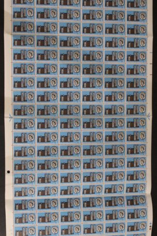 SG W83a 1966 3d Westminster Abbey with Diadem Flaw Complete Sheet U/M