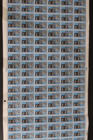 SG W83a 1966 3d Westminster Abbey with Diadem Flaw Complete Sheet U/M
