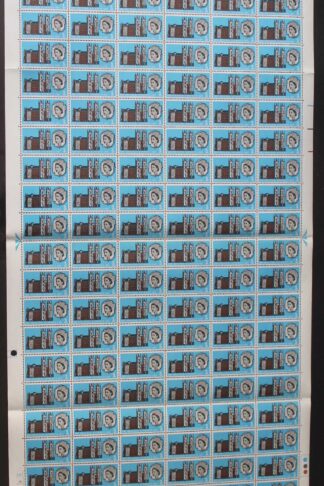 SG W83a 1966 3d Westminster Abbey with Diadem Flaw Complete Sheet U/M