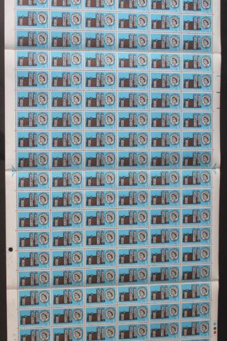 SG W83a 1966 3d Westminster Abbey with Diadem Flaw Complete Sheet U/M