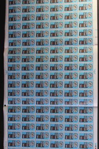 SG W83a 1966 3d Westminster Abbey with Diadem Flaw Complete Sheet U/M