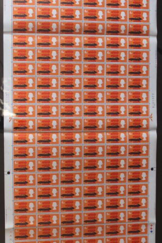 SG702c 1966 6d British Technology with Broken D Complete Sheet U/M