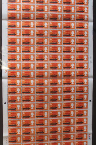 SG702c 1966 6d British Technology with Broken D Complete Sheet U/M