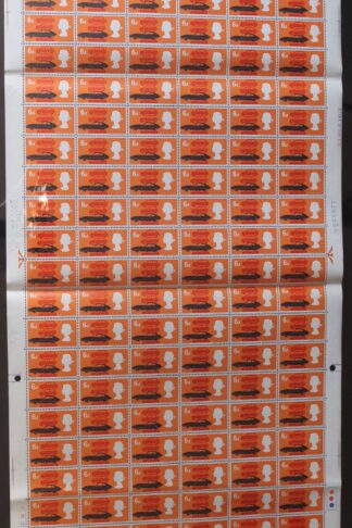 SG702c 1966 6d British Technology with Broken D Complete Sheet U/M