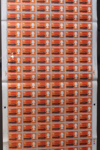 SG702c 1966 6d British Technology with Broken D Complete Sheet U/M