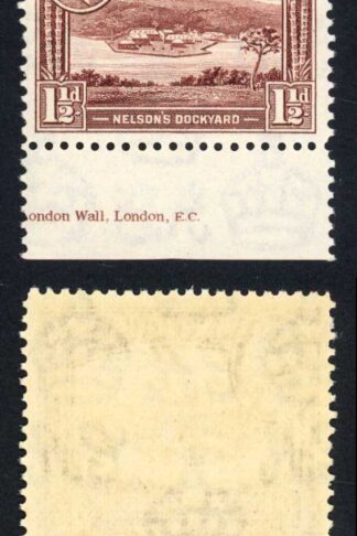 Antigua SG100 1 1/2d Dull Reddish Brown U/M Cat 4 pounds