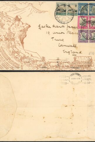 South Africa Voortrekker on 1938 cover