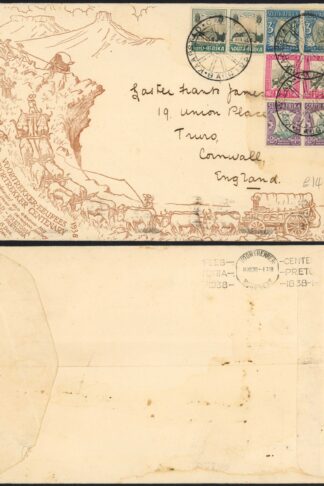 South Africa Voortrekker on 1938 cover