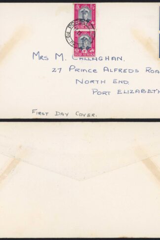 South Africa 1947 Royal Visit Pairs on First Day Cover