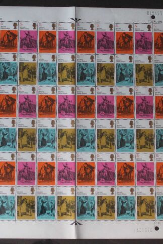 SG824/27 1970 5d Literary Ann 2 Bands Complete Sheet U/M