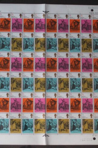 SG824/27 1970 5d Literary Ann 2 Bands Complete Sheet U/M