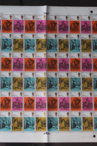 SG824/27 1970 5d Literary Ann 2 Bands Complete Sheet U/M