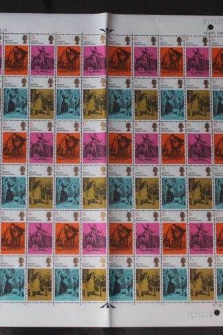 SG824/27 1970 5d Literary Ann 2 Bands Complete Sheet U/M