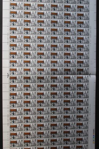 SG W178b/g 1970 5d British Rural Architecture with Two Varieties Complete Sheet