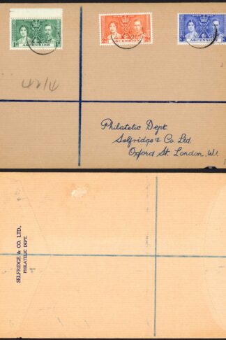 Ascension 1937 Coronation on Cover (Not First Day)
