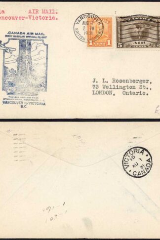 Canada First Flight Cover