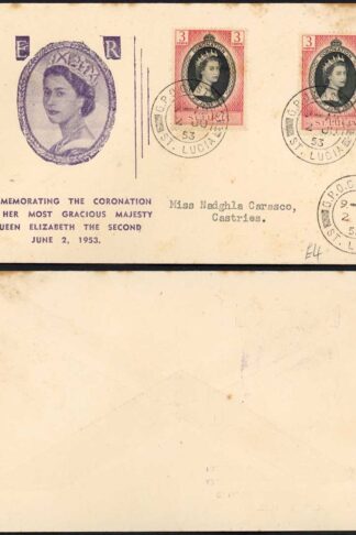 St Lucia Coronation FDC
