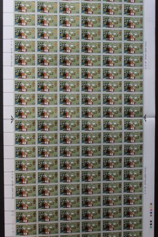 SG W185e 1970 1/6 General Anniversaries with Flag Flaw Complete Sheet U/M