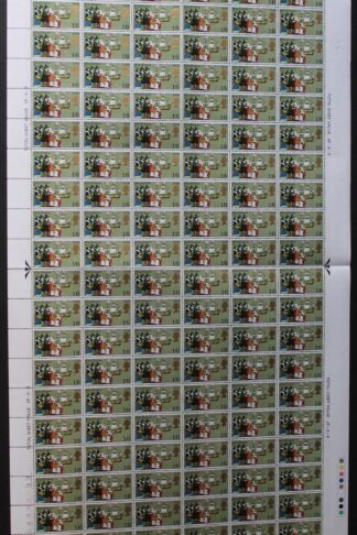 SG W185e 1970 1/6 General Anniversaries with Flag Flaw Complete Sheet U/M