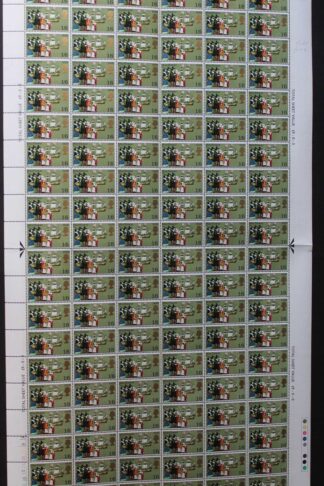 SG W185e 1970 1/6 General Anniversaries with Flag Flaw Complete Sheet U/M