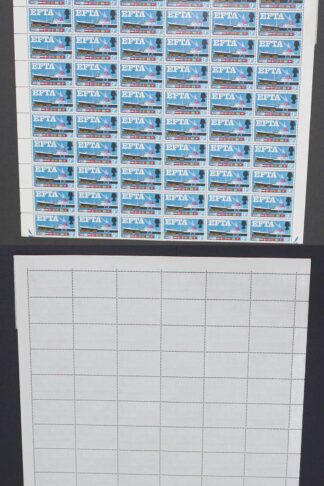 SG722 1970 1/9 British Wild Flowers 2 Bands Complete Sheet U/M