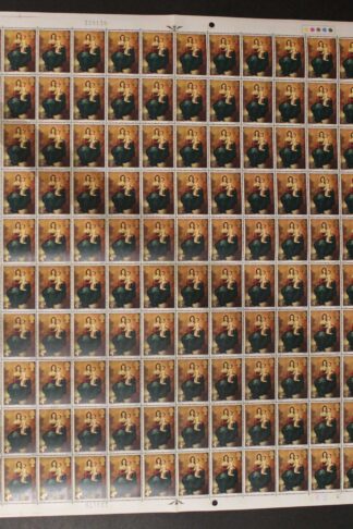 SG W128f 1967 4d Christmas with Brown Flaw 2 Bands Complete Sheet U/M