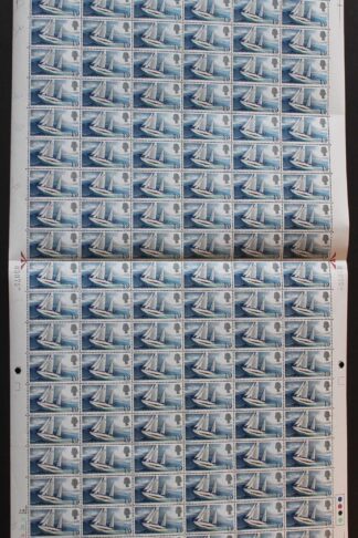 SG W122a 1967 1/9 Gipsy Moth IV with Broken Ribbon Complete Sheet U/M