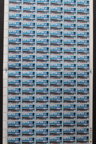 SG WP111g 9d EFTA with Quay Flaw Phosphor Bands Complete Sheet U/M