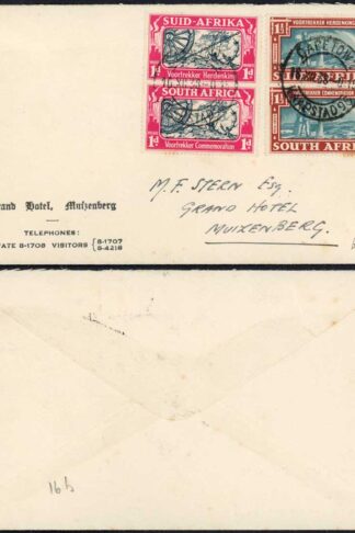 South Africa 1938 Voortrekker cover