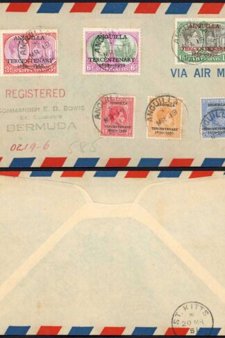 St Kitts-Nevis set on Registered Cover