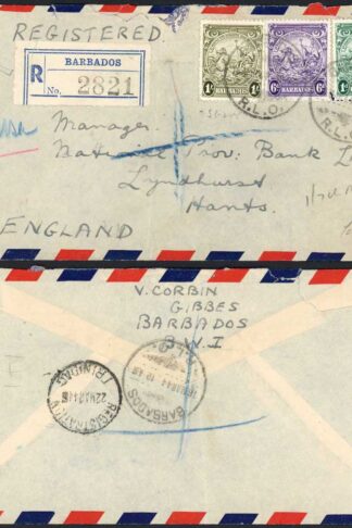 Barbados Registered Cover