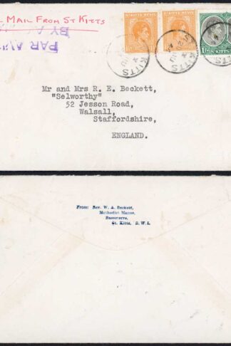 St Kitts KGVI Cover