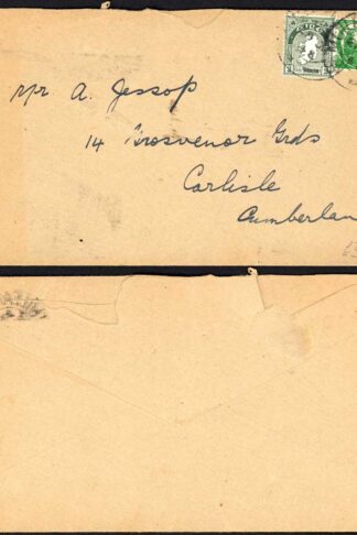 Ireland 2d and 1/2p on cover