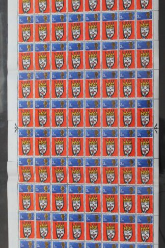 SG713c 1966 3d Christmas Complete Sheet with Missing T Var U/M