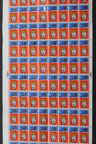 SG713c 1966 3d Christmas Complete Sheet with Missing T Var U/M