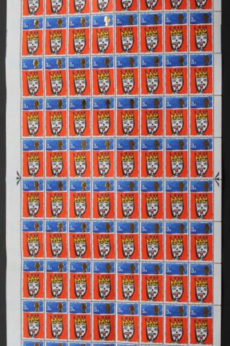 SG713c 1966 3d Christmas Complete Sheet with Missing T Var U/M