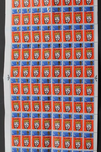 SG713c 1966 3d Christmas Complete Sheet with Missing T Var U/M