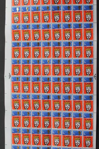 SG713c 1966 3d Christmas Complete Sheet with Missing T Var U/M