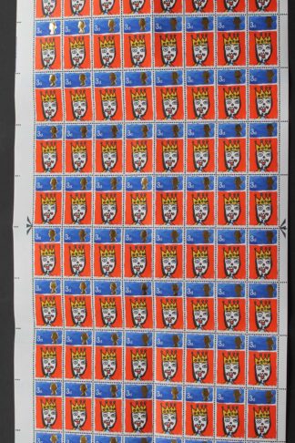 SG713c 1966 3d Christmas Complete Sheet with Missing T Var U/M