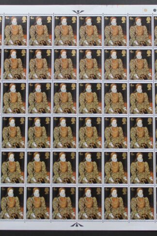 SG W138f 1966 4d British Painting with Blister on Hand Var Phosphor Sheet U/M
