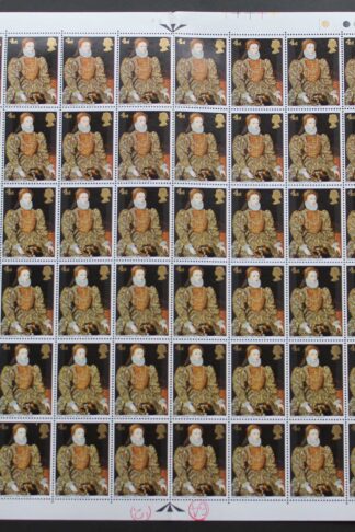 SG W138f 1966 4d British Painting with Blister on Hand Var Phosphor Sheet U/M