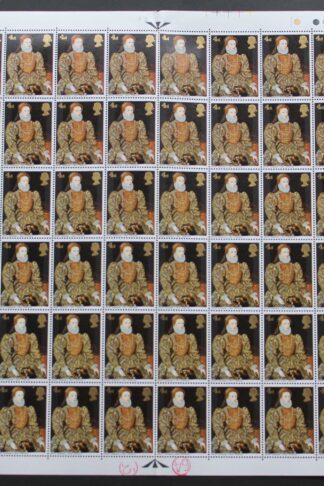 SG W138f 1966 4d British Painting with Blister on Hand Var Phosphor Sheet U/M