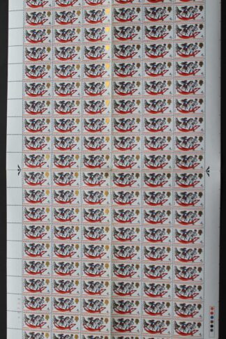SG W142f 1968 4d Christmas with Retouched Dapples Complete Sheet U/M
