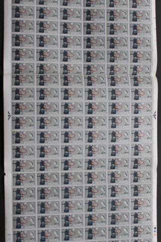 SG W63d/e 1965 4d Lister with Two Varieties Complete Sheet U/M
