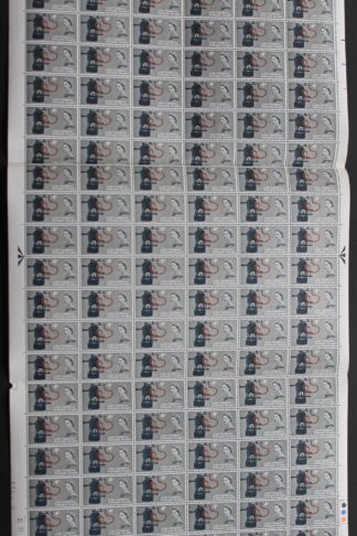 SG W63d/e 1965 4d Lister with Two Varieties Complete Sheet U/M