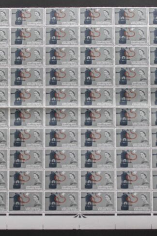 SG W63e 1965 4d Lister with Filled e Half Sheet U/M