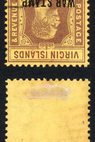 Virgin Is SG79b 3d Purple/buff-yellow Wmk INVERTED Cat 50 pounds