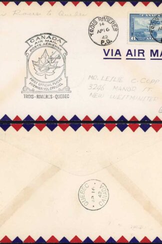 Canada 1942 First Flight Cover