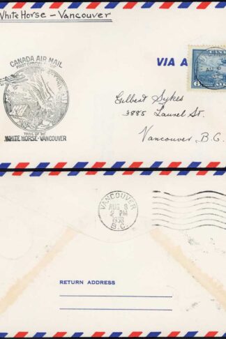 Canada White Horse - Vancouver First Flight Cover