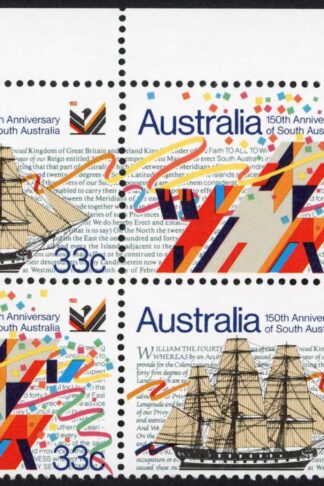 Australia SG1000a 1986 150th Ann of South Australia Set in Pairs U/M